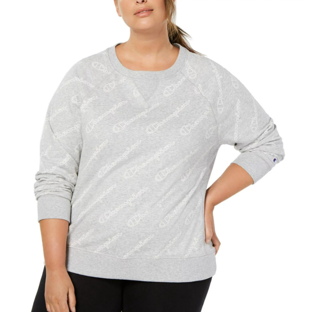 Champion Gray Heritage French Workout Fitness Pullover Sweatshirt Womans Size 4X